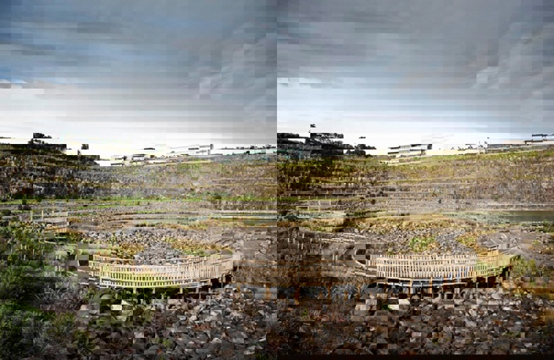 The Maungarei Springs wetland, sitting in the former Winstone Quarry.