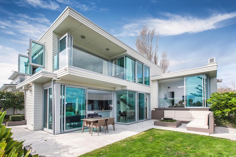 A modern masonry & weatherboard home on Puroto Street.